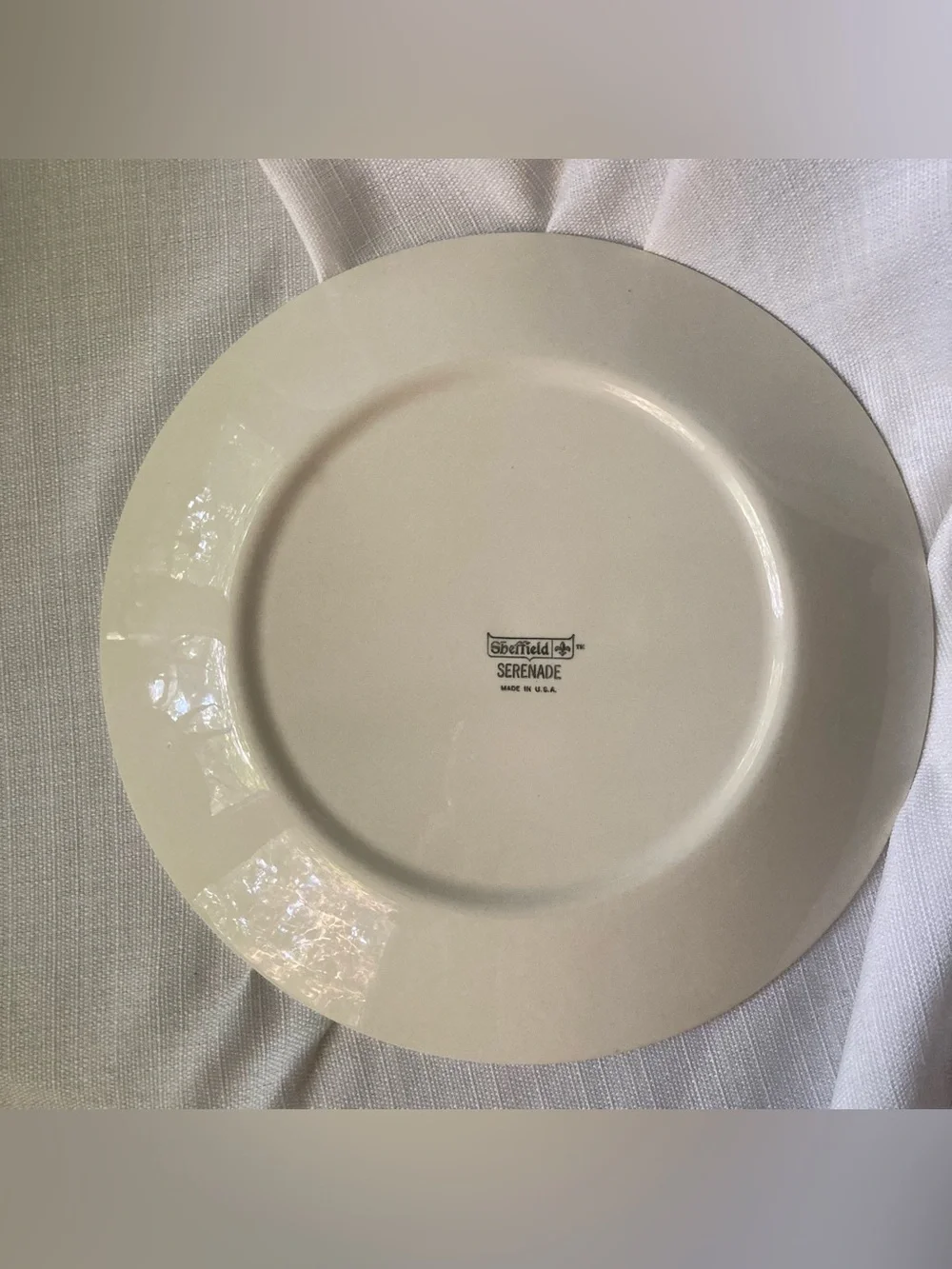 Vintage MCM Sheffield Serenade Yellow/Gold Medallion Ribbed Chop Plate!